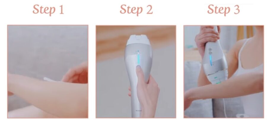 パナソニック　脱毛　使い方　3step　図解